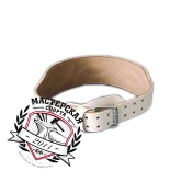 Пояс тяжелоатлетический (белый)