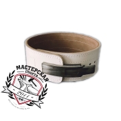 Пояс для пауэрлифтинга с карабином (белый)