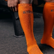 Гетры для становой тяги оранжевые FORGE